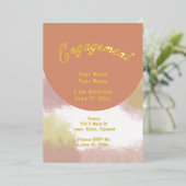 Elegant Chic Folie Verloving Invitation Folie Uitnodiging (Staand Voorkant)