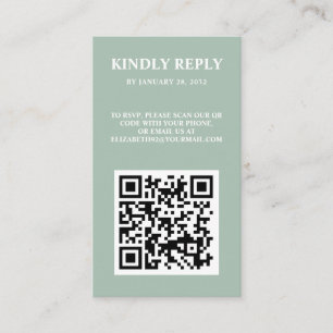 Elegant chic foto QR Code online RSVP Informatiekaartje