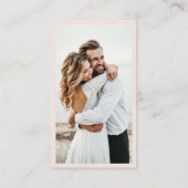 Elegant chic foto QR Code online RSVP Informatiekaartje (Achterkant)