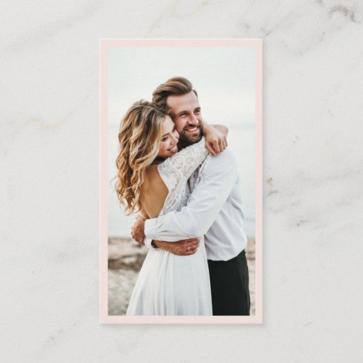 Elegant chic foto QR Code online RSVP Informatiekaartje (Achterkant)