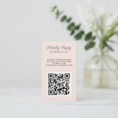 Elegant chic foto QR Code online RSVP Informatiekaartje (Staand voorkant)