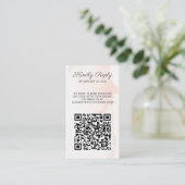Elegant chic foto QR Code online RSVP Informatiekaartje (Staand voorkant)