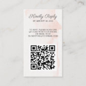 Elegant chic foto QR Code online RSVP Informatiekaartje (Voorkant)