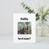 Elegant & chic foto Zal je mijn beste man zijn? Briefkaart (Staand voorkant)