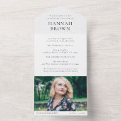 Elegant Chic Funeral | Memorial Photo Keepslag All In One Uitnodiging (Binnen)