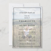 Elegant Chic Funeral | Minimale fotosympathie Bedankkaart (Voorkant)