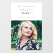 Elegant Chic Funeral | Moderne viering van het lev Raamsticker (Vel)