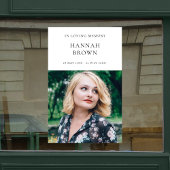 Elegant Chic Funeral | Moderne viering van het lev Raamsticker