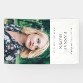 Elegant Chic Funeral | Moderne viering van het lev Spandoek (Horizontaal)