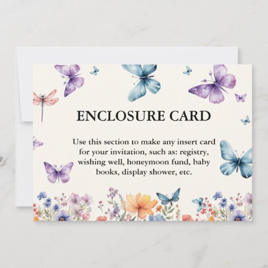 Elegant & Chic geeft hij haar vlinders Behuizing Kaart (Voorkant)