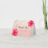 Elegant Chic Geometric, Hibiskus Bedankkaart (Voorkant)