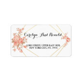 Elegant chic Geometric Moderne Lijst Address Label (Voorkant)