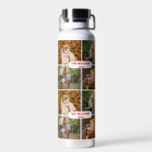 elegant chic gepersonaliseerd foto ' s collage pat waterfles (Achterkant)