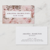 Elegant chic Gilded Blush Pink marble roos gold Visitekaartje (Voorkant / Achterkant)