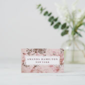 Elegant chic Gilded Blush Pink marble roos gold Visitekaartje (Staand voorkant)