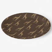 Elegant Chic Giraffe Stijlvol Papieren Bordje (Gekanteld)