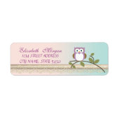 Elegant Chic Girly Cute, Owl Etiket (Voorkant)