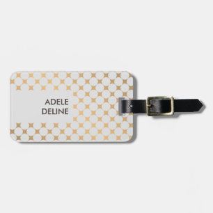 Elegant Chic Girly Silver Stippen Bagagelabel