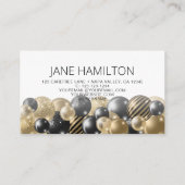 Elegant Chic Glitter-ballonnen Visitekaartje (Achterkant)