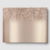 Elegant Chic Glitter Bokeh Hearts Wedding Gastenboek (Achterkant)