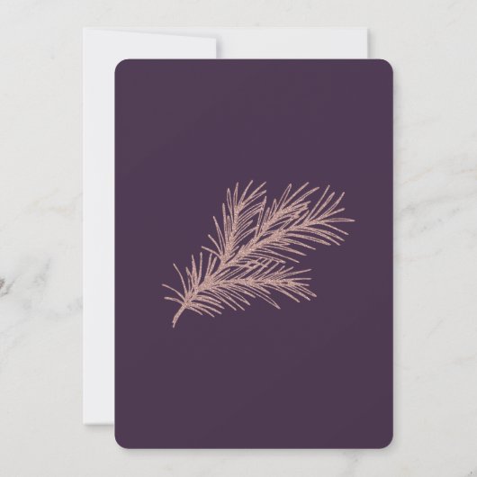 Elegant Chic Glitter Branch Vrijgezellenfeest Kaart (Achterkant)