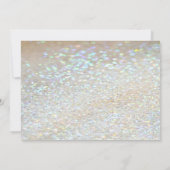 Elegant Chic, Glitter, Daisy Wedding Save the date (Achterkant)