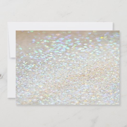 Elegant Chic, Glitter, Daisy Wedding Save the date (Achterkant)