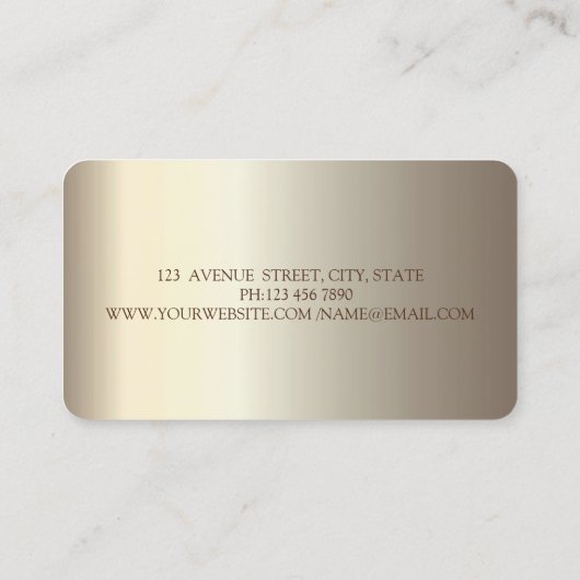 Elegant Chic Glitter Gold Cupcake, Sweets, Bakery Visitekaartje (Achterkant)