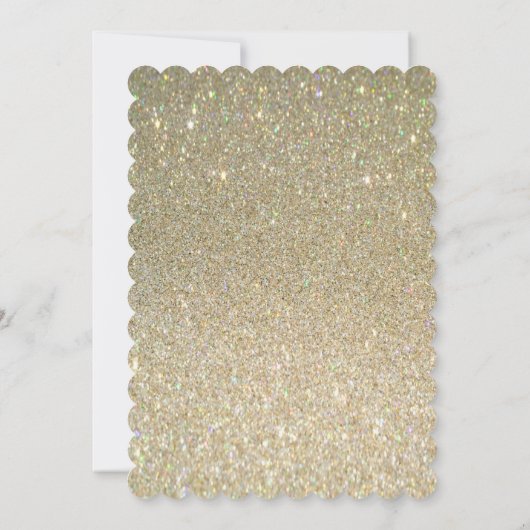 Elegant Chic Glitter, Rozen Vrijgezellenfeest Kaart (Achterkant)