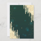 Elegant Chic Glitter steekt groen Baby shower af Kaart (Achterkant)