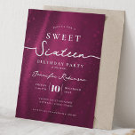 Elegant Chic Glitter Sweet 16 Birthday Hot Pink  Kaart<br><div class="desc">Celebrate in Style with Chic Glitter fabric Sweet 16 Invitation. Make your Sweet 16 party unforgettable with the Chic Glitter fabric invitation. Customize with your party details for a chic and elegant touch.</div>