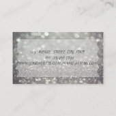 Elegant Chic, Glittery, Bokeh, Faux Lashes Visitekaartje (Achterkant)