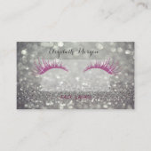 Elegant Chic, Glittery, Bokeh, Faux Lashes Visitekaartje (Voorkant)