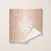 Elegant Chic Glow Roos Gold Damask Bad Handdoek (Wasdoekje)