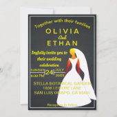 Elegant chic gold and black Wedding Invitation Kaart (Voorkant)