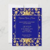 Elegant Chic Gold Birthday Uitnodiging (Achterkant)