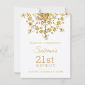 Elegant Chic Gold Birthday Uitnodiging (Voorkant)