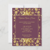Elegant Chic Gold Birthday Uitnodiging (Achterkant)