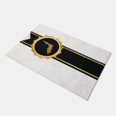 Elegant Chic Gold & Black Florida State Map Deurmat (Schuin)