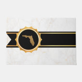 Elegant Chic Gold & Black Florida State Map Deurmat (Voorkant)
