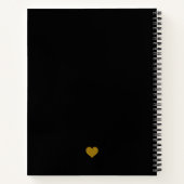 Elegant Chic Gold Black Scripting Journal-laptop Notitieboek (Achterkant)