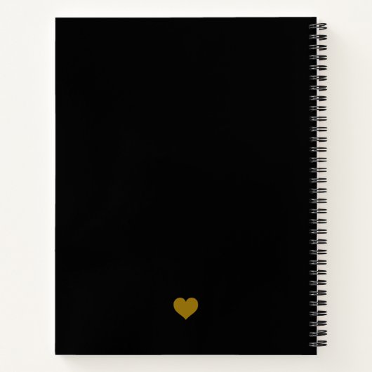Elegant Chic Gold Black Scripting Journal-laptop Notitieboek (Achterkant)