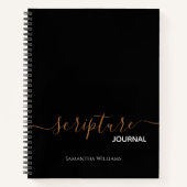 Elegant Chic Gold Black Scripting Journal-laptop Notitieboek (Voorkant)