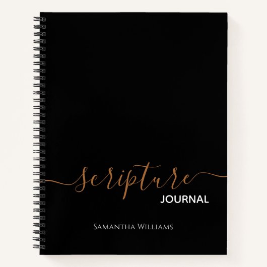 Elegant Chic Gold Black Scripting Journal-laptop Notitieboek (Voorkant)