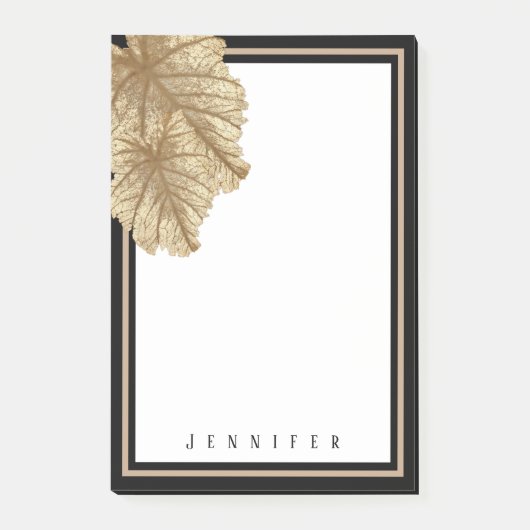 Elegant Chic Gold Black, speciaal gepersonaliseerd Post-it® Notes (Voorkant)