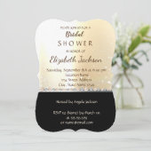 Elegant Chic Gold Black Vrijgezellenfeest Kaart (Staand voorkant)