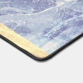 Elegant Chic Gold Blauwgroen Paarse Blauw Naam toe Bureaumat (Hoek)