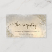Elegant Chic Gold Border Wedding Registry Informatiekaartje (Voorkant)