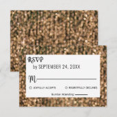Elegant chic gold bruiloft lampen bokeh bruiloft R RSVP Kaartje (Voorkant / Achterkant)