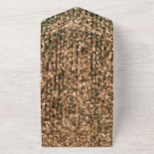 Elegant chic gold bruiloft lampen voor bruiloft all in one uitnodiging (Buitenkant)